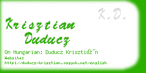 krisztian duducz business card